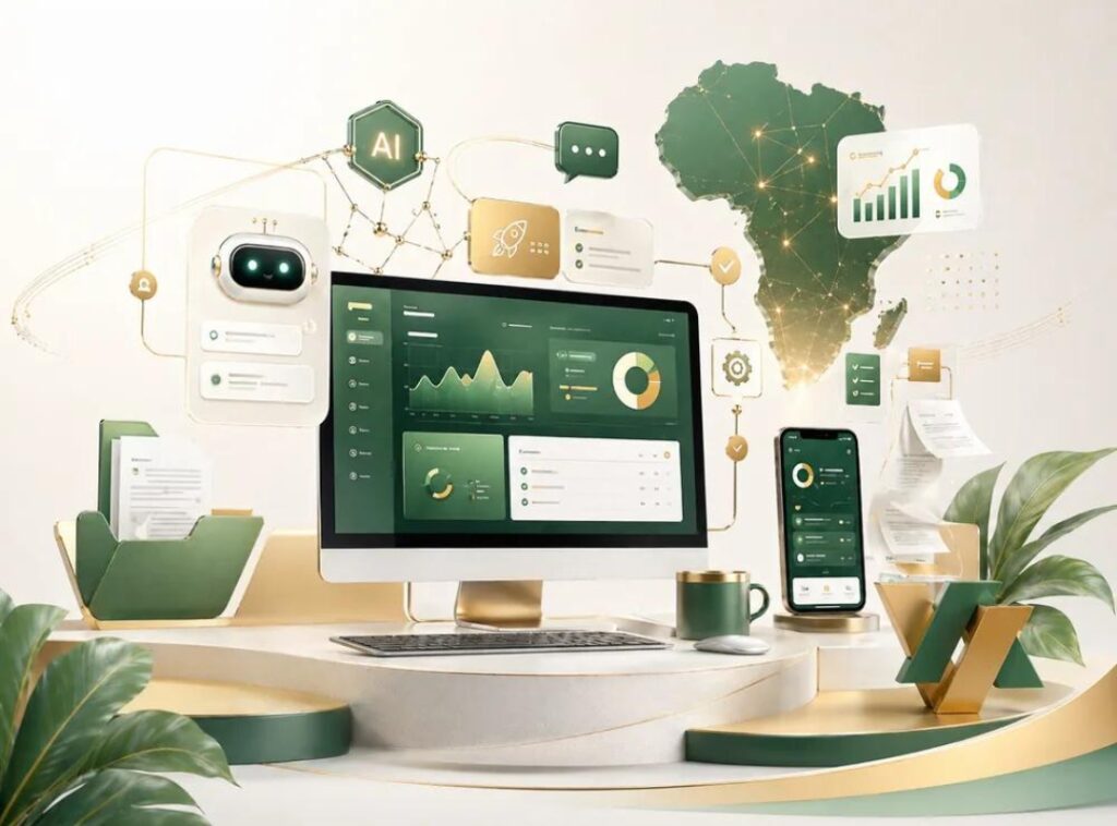 Illustration de Mflexion Solutions numériques, intelligence artificielle, automatisation et outils numériques pour les entreprises.