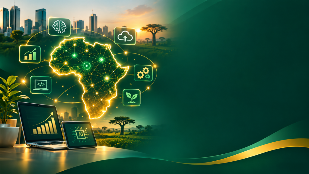 Image illustrant les solutions numériques et l’intelligence artificielle en Afrique
